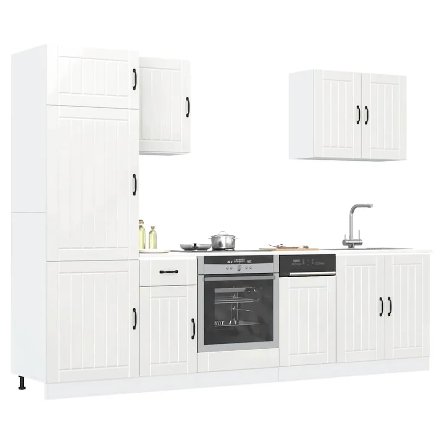 Ensemble d'armoires de cuisine 7 pcs Lucca bois d'ingénierie