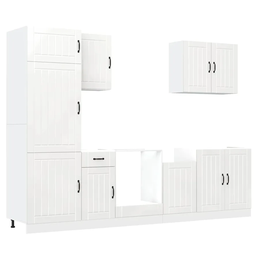 Ensemble d'armoires de cuisine 7 pcs Lucca bois d'ingénierie - 2