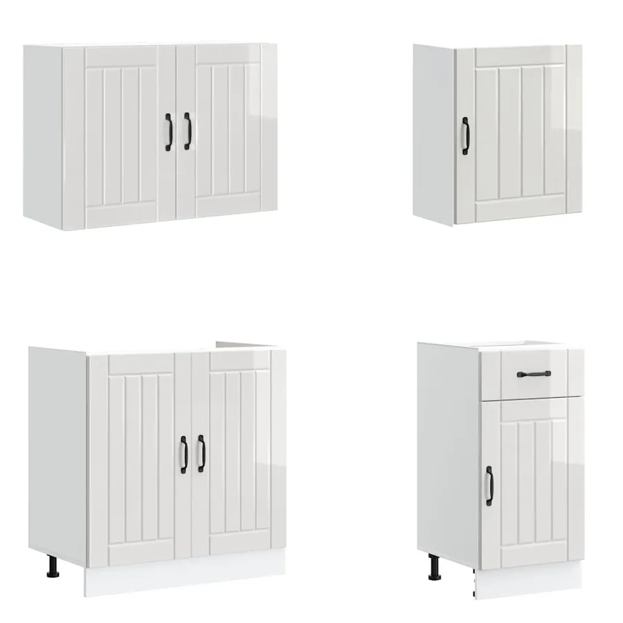 Ensemble d'armoires de cuisine 7 pcs Lucca bois d'ingénierie - 4