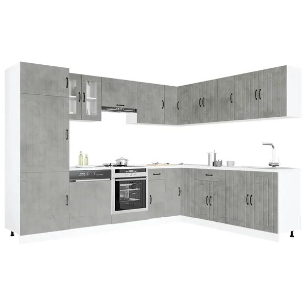 Ensemble d'armoires de cuisine 14 pcs Lucca bois d'ingénierie