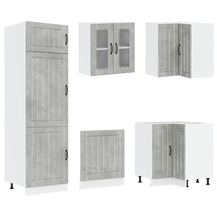 Ensemble d'armoires de cuisine 14 pcs Lucca bois d'ingénierie - 5