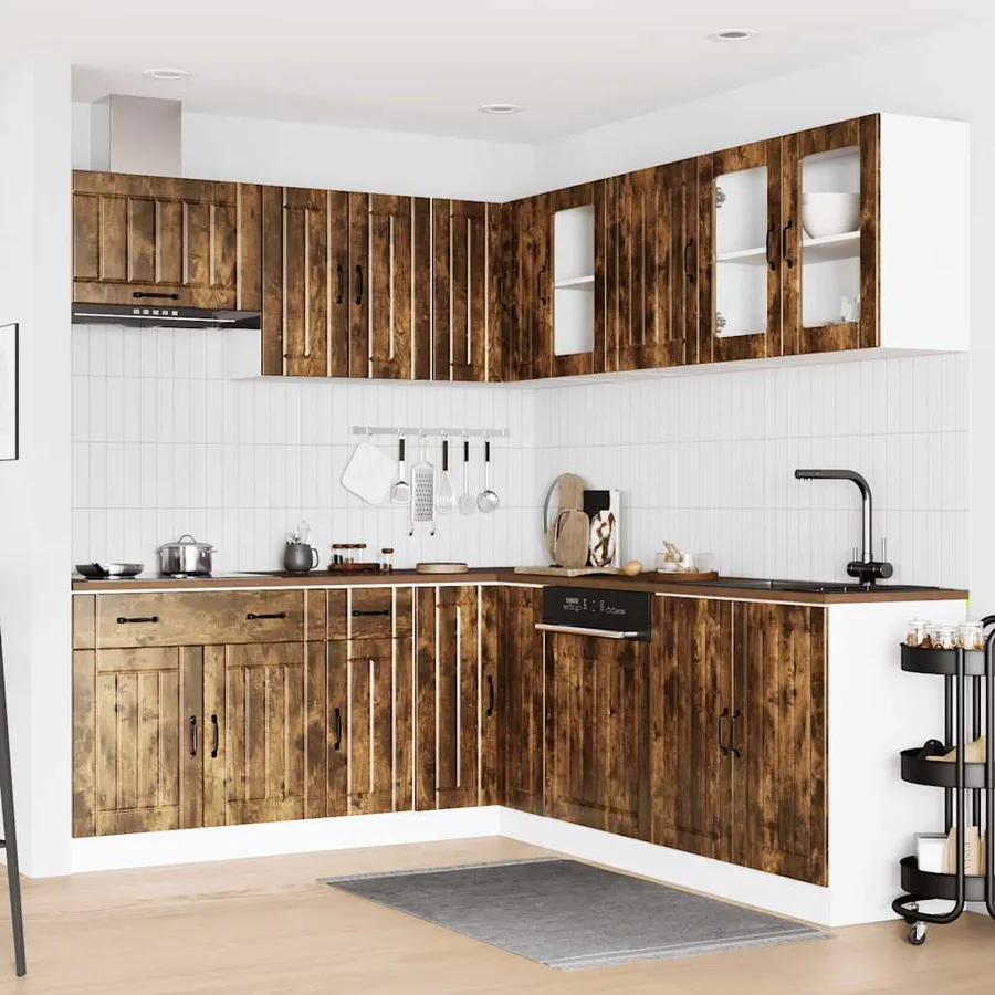 Ensemble d'armoires de cuisine 11 pcs Lucca bois d'ingénierie - 3