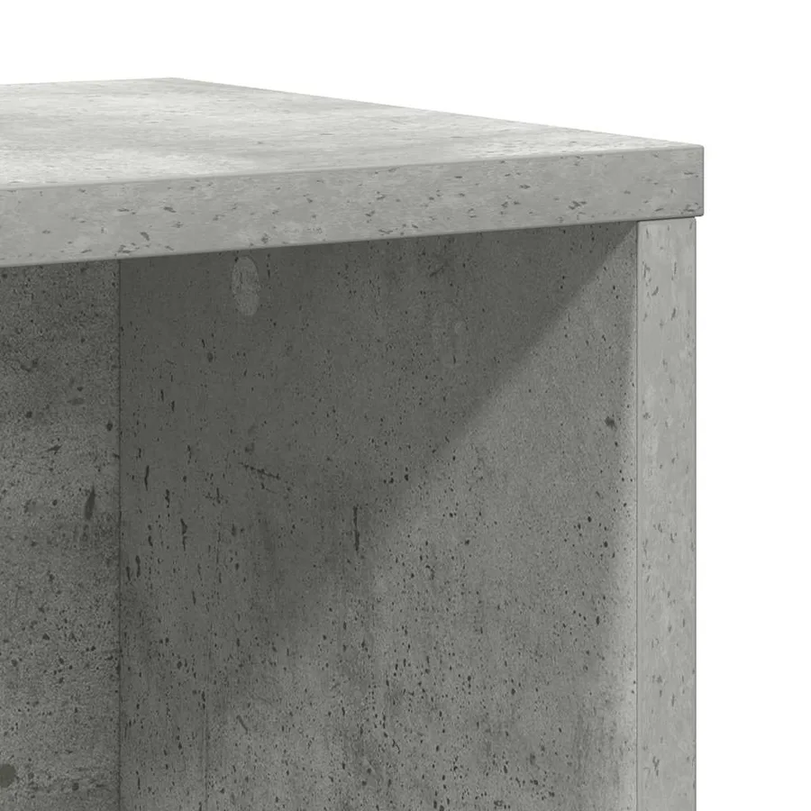 Bibliothèque gris béton 60x24x76,5 cm bois d'ingénierie - 9