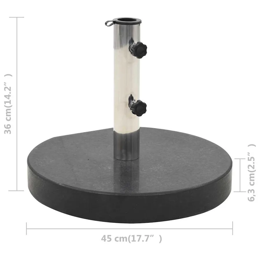 Parasol Base Granite 28.5 kg Round Black - 8