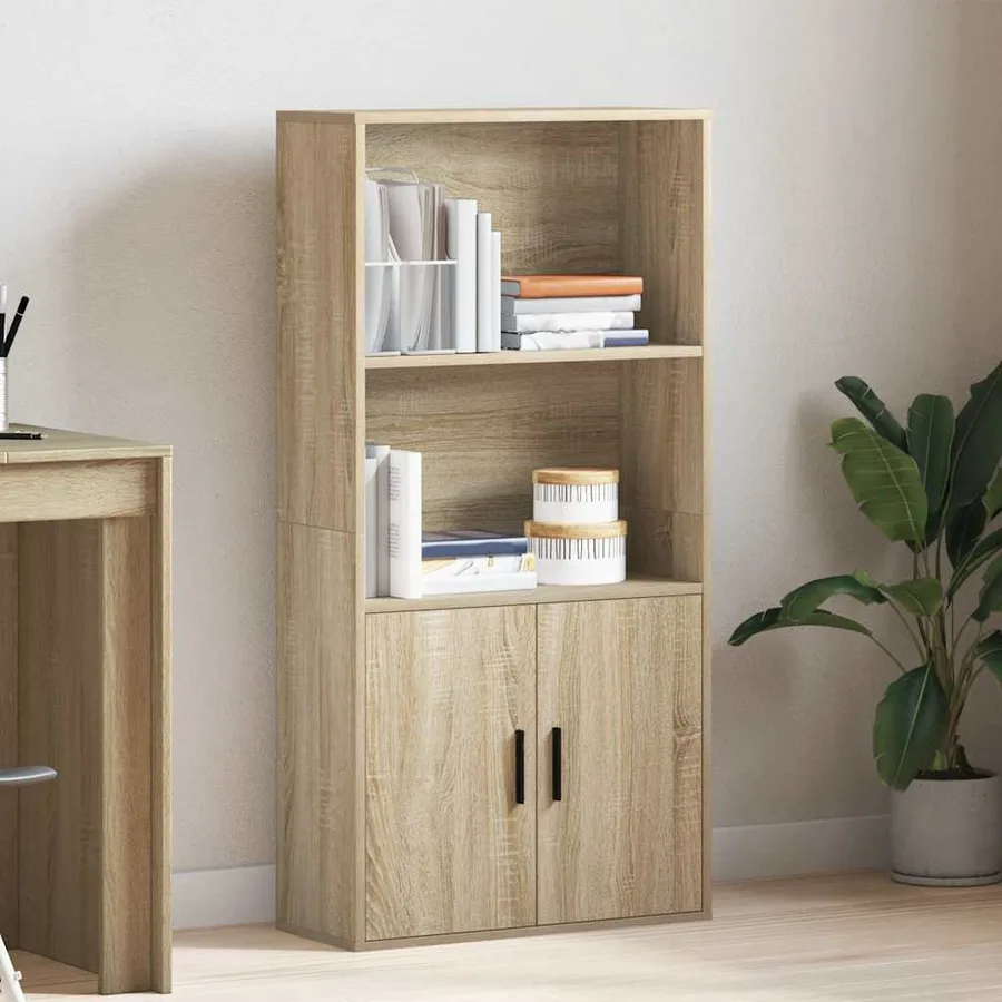 Bibliothèque chêne sonoma 60x24x120 cm bois d'ingénierie - 3