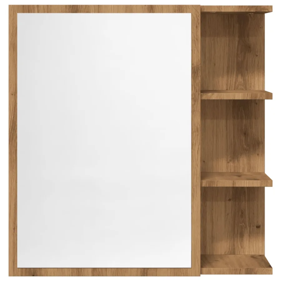 Armoire à miroir salle de bain chêne artisanal 62,5x20,5x64 cm - 5
