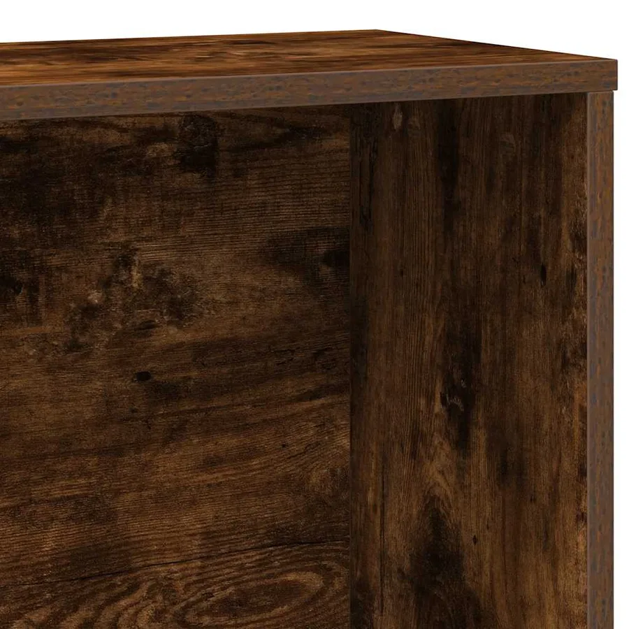 Bibliothèque chêne fumé 60x24x120 cm bois d'ingénierie - 8
