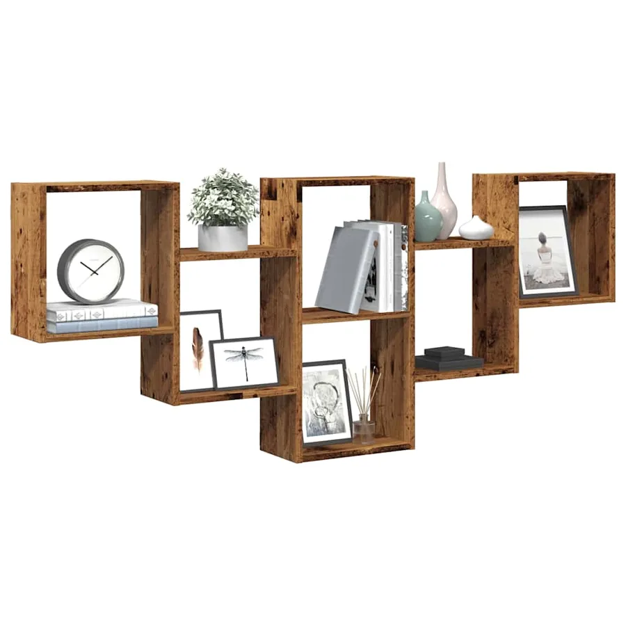 Étagère murale vieux bois 159x18x66 cm bois d'ingénierie - 3