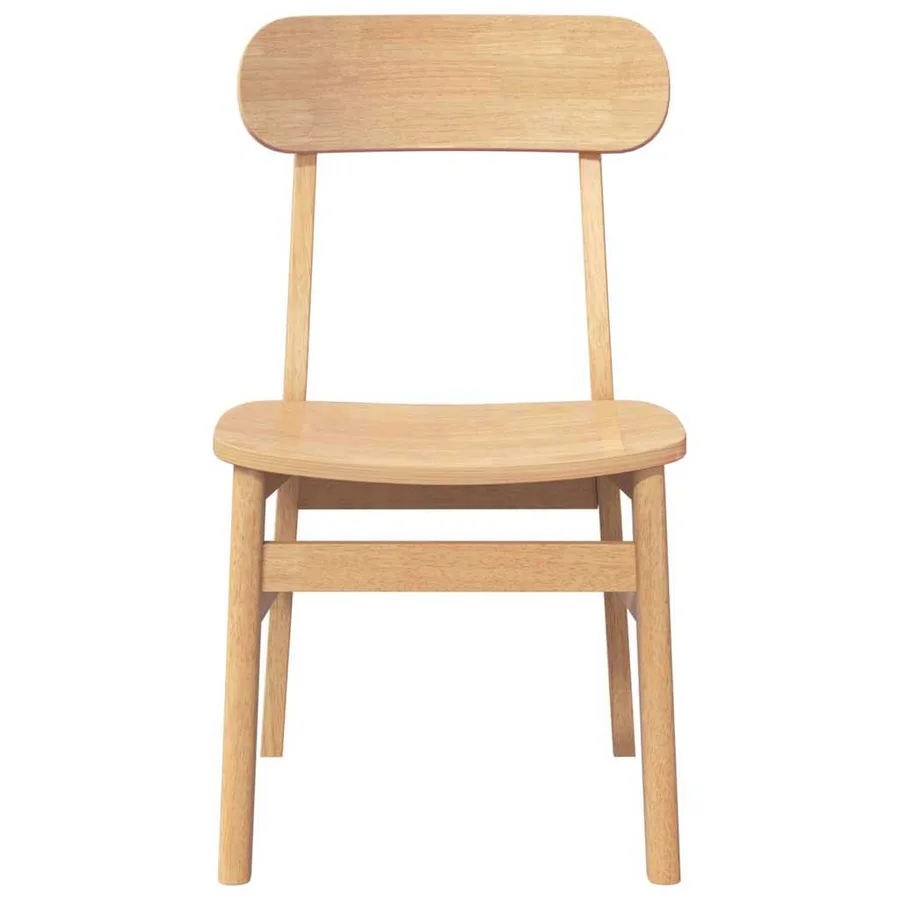 Chaises à manger 2 pcs bois massif caoutchouc - 5