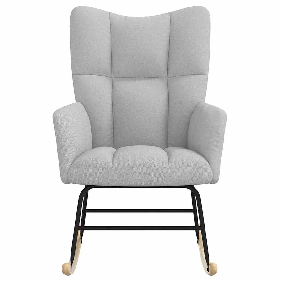 Chaise à bascule gris nuage tissu - 4