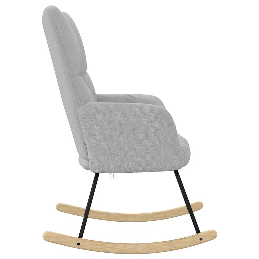 Chaise à bascule gris nuage tissu - 5