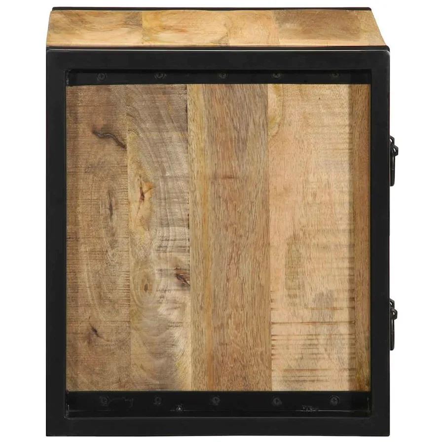 Tables de chevet 2 pcs 40x35x40 cm bois de manguier massif brut - 7
