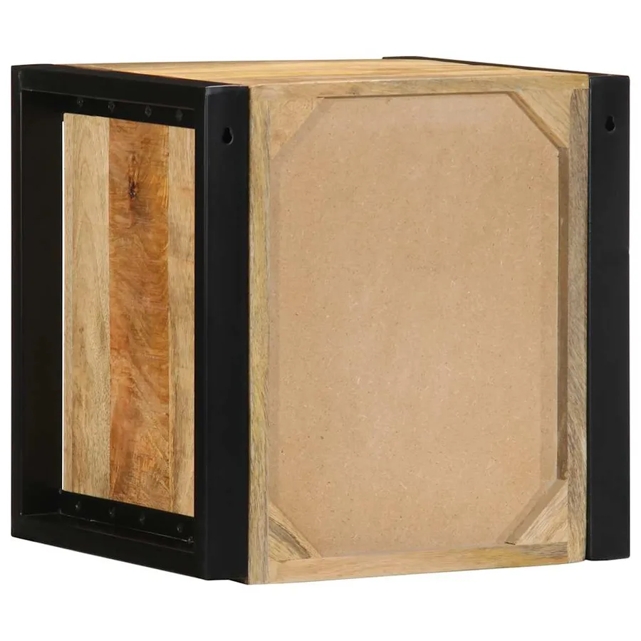 Tables de chevet 2 pcs 40x35x40 cm bois de manguier massif brut - 8