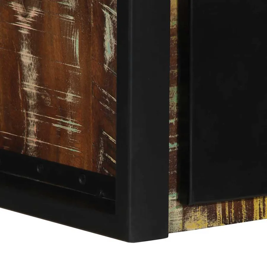 Tables de chevet 2 pcs multicolore 40x35x25cm bois récupération - 11