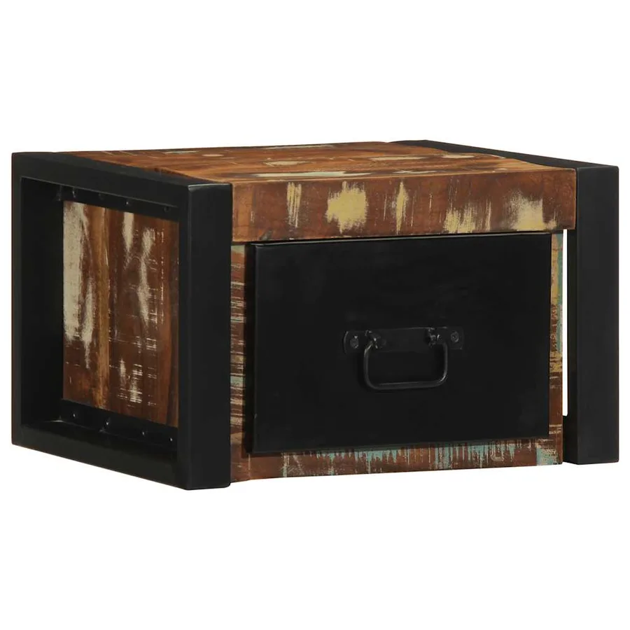 Tables de chevet 2 pcs multicolore 40x35x25cm bois récupération - 5