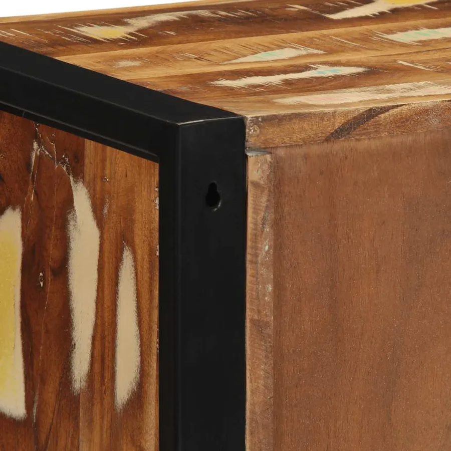 Tables de chevet 2 pcs multicolore 40x35x40cm bois récupération - 10