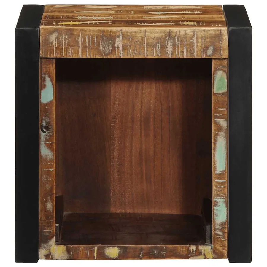 Tables de chevet 2 pcs multicolore 40x35x40cm bois récupération - 5