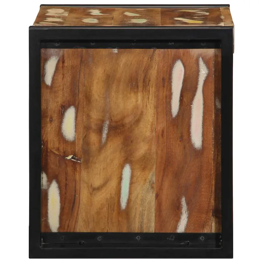 Tables de chevet 2 pcs multicolore 40x35x40cm bois récupération - 6