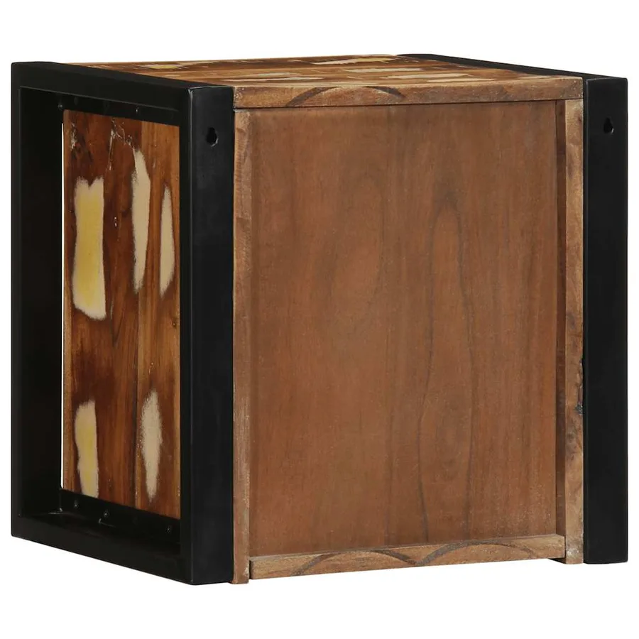 Tables de chevet 2 pcs multicolore 40x35x40cm bois récupération - 7