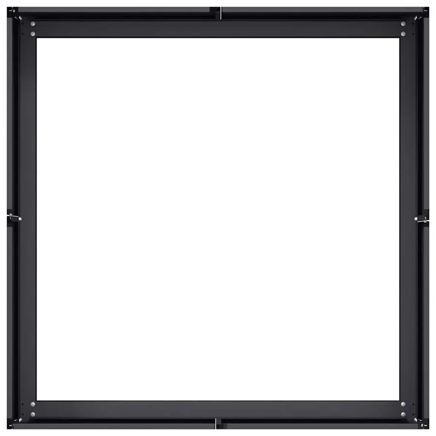 Jardinière noir 80x80x30 cm acier - 5