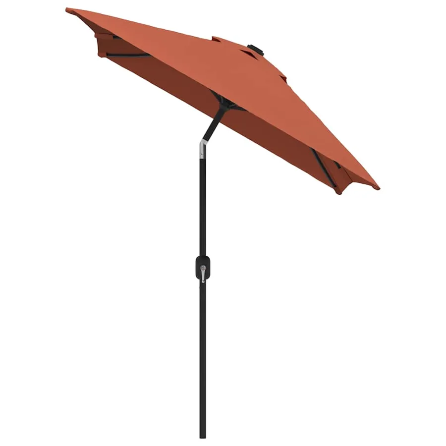 Parasol d'extérieur avec mât en métal 300x200 cm terre cuite - 3