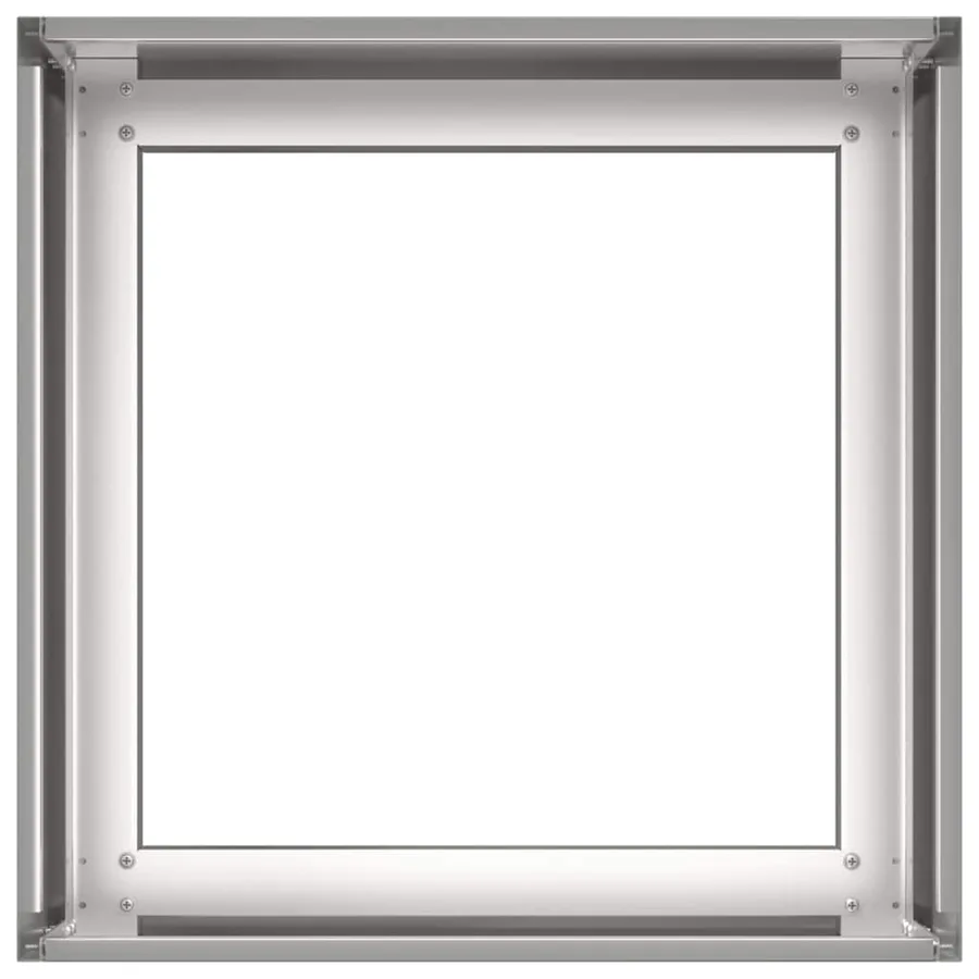 Jardinière 40x40x30 cm acier inoxydable - 5