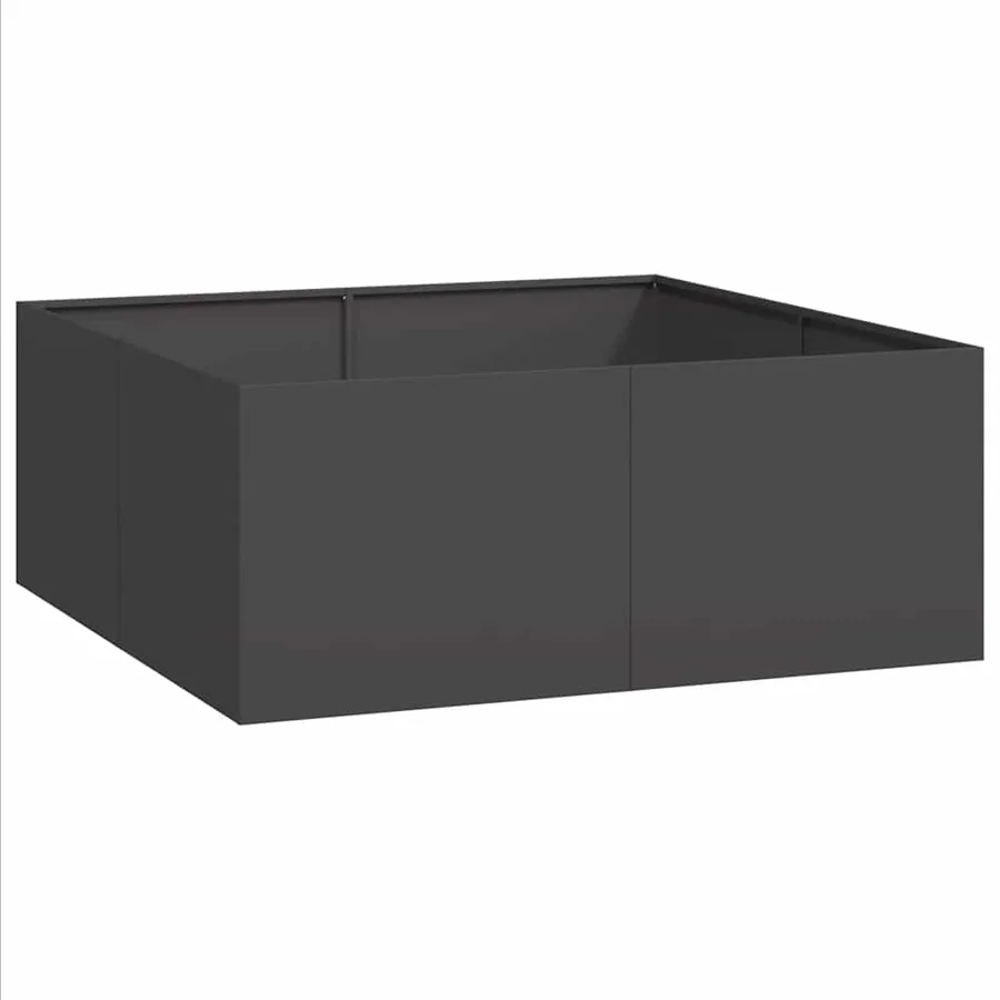 Jardinière noir 100x100x40 cm acier - 2