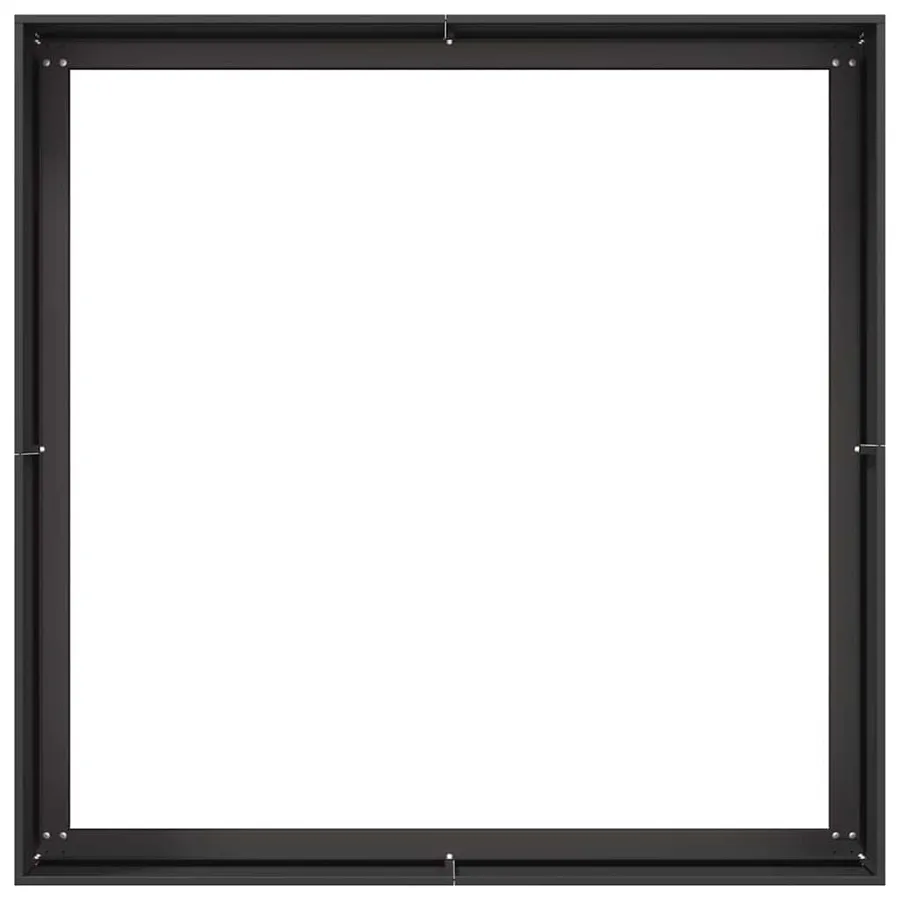 Jardinière noir 100x100x40 cm acier - 5