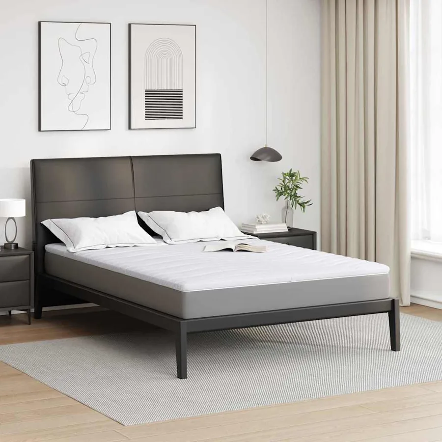 Surmatelas Blanc 140 x 200 cm Tissu en Tricot