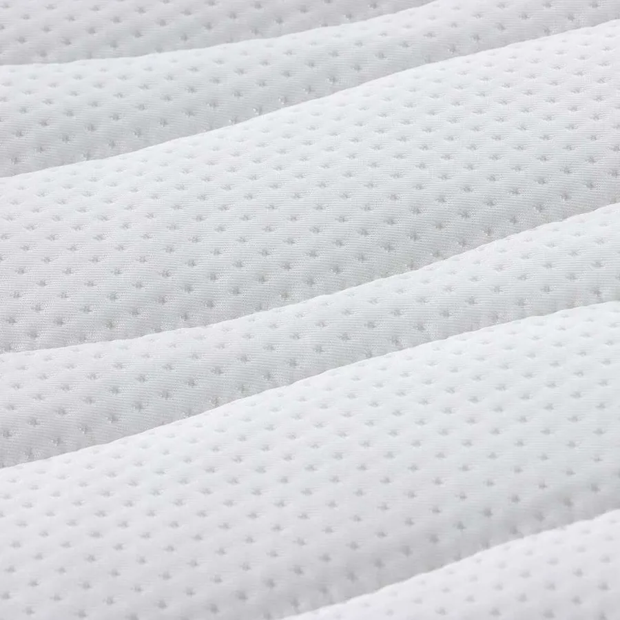 Surmatelas Blanc 140 x 200 cm Tissu en Tricot - 10