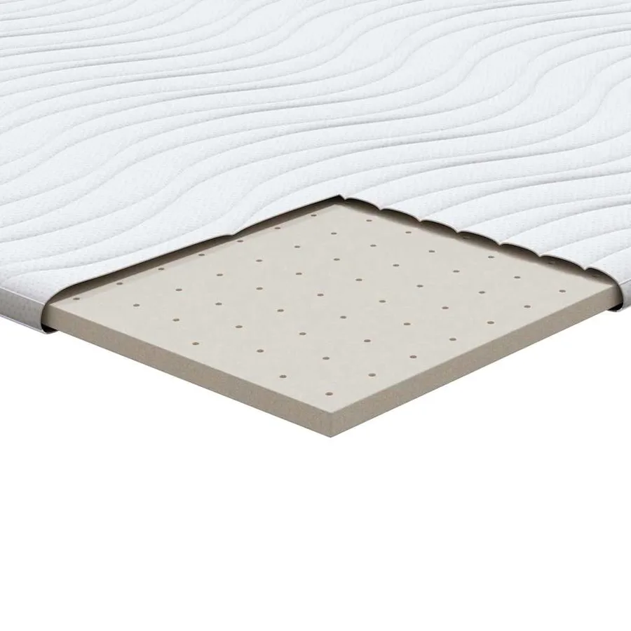 Surmatelas Blanc 140 x 200 cm Tissu en Tricot - 11