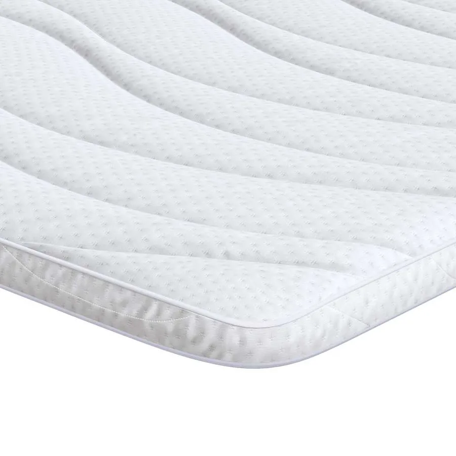 Surmatelas Blanc 140 x 200 cm Tissu en Tricot - 2