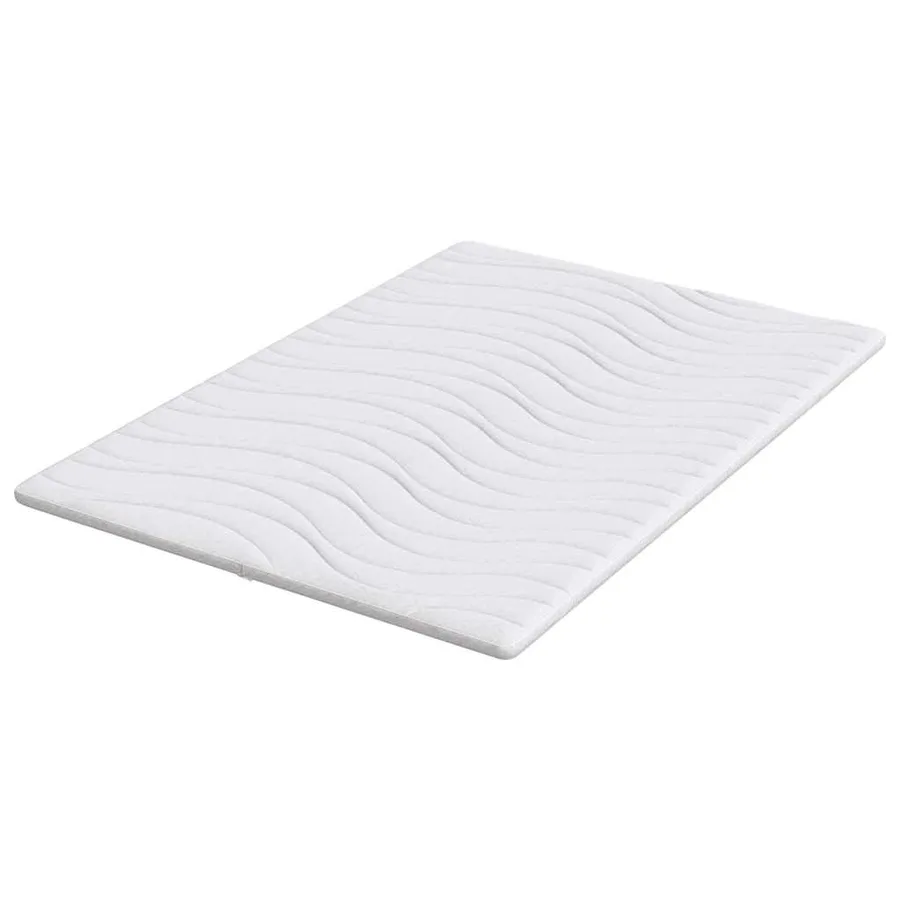 Surmatelas Blanc 140 x 200 cm Tissu en Tricot - 5