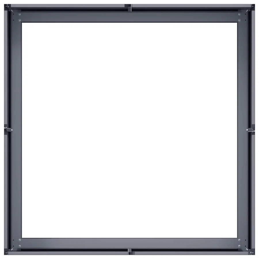 Jardinière anthracite 80x80x30 cm acier - 5