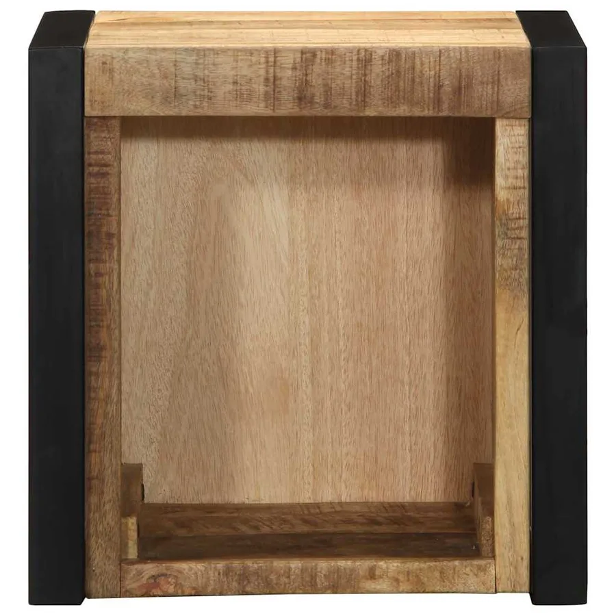 Table de chevet 40x35x40 cm bois massif de manguier brut - 4