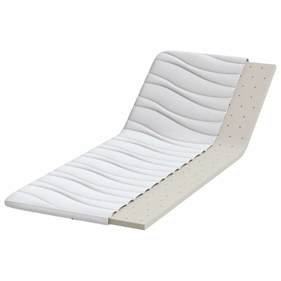 Surmatelas Blanc 70 x 200 cm Tissu en Tricot - 3
