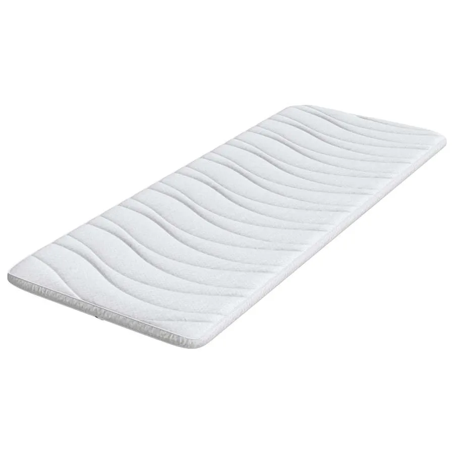Surmatelas Blanc 70 x 200 cm Tissu en Tricot - 4