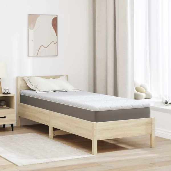 Surmatelas en Coco Blanc 80 x 200 cm Tissu jacquard