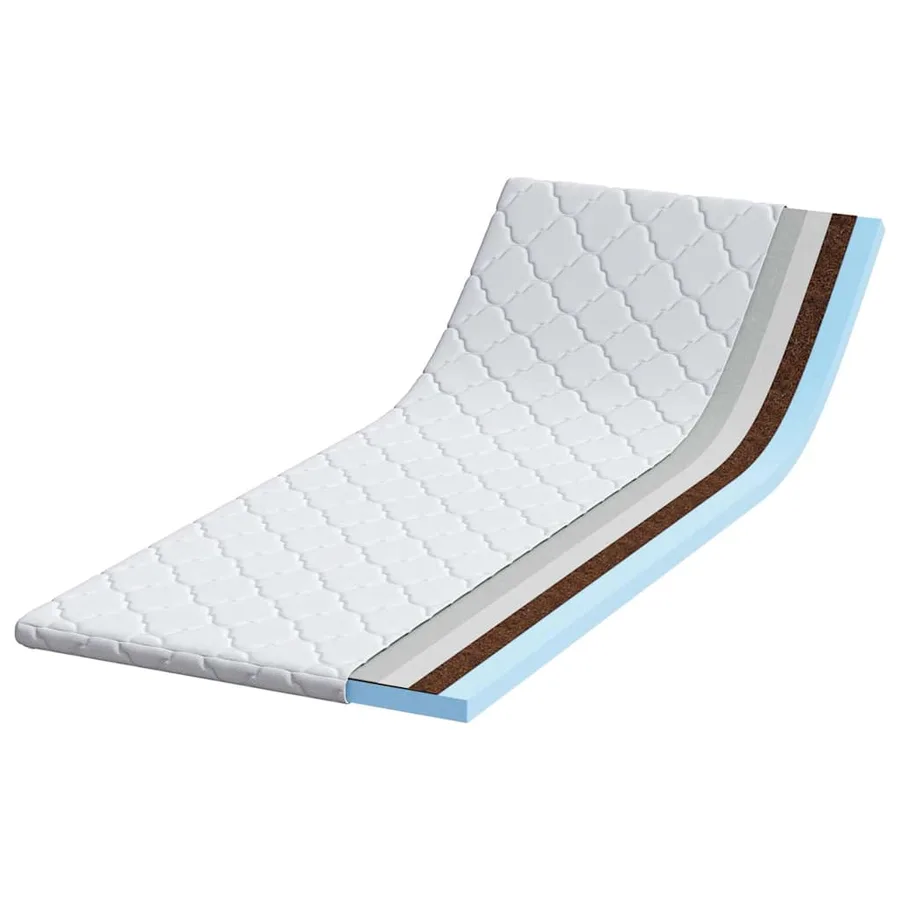 Surmatelas en Coco Blanc 80 x 200 cm Tissu jacquard - 3