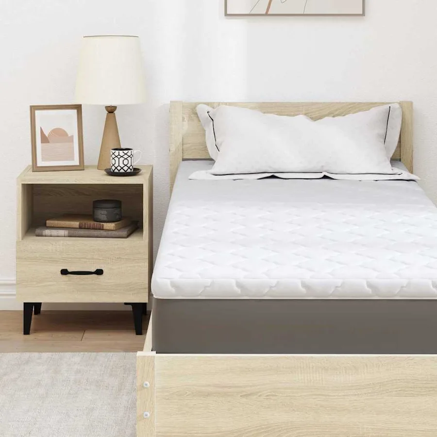 Surmatelas en Coco Blanc 80 x 200 cm Tissu jacquard - 7