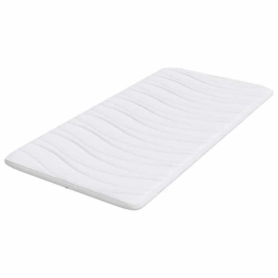 Surmatelas Blanc 90 x 200 cm Tissu en Tricot - 4