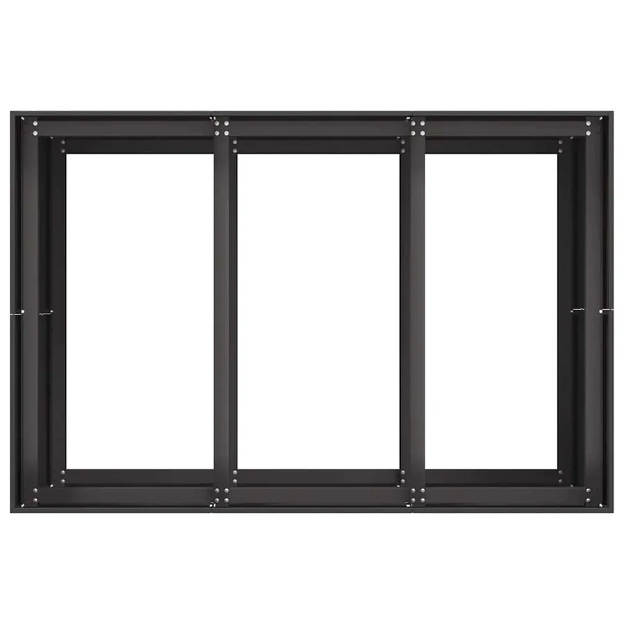 Jardinière noir 120x80x80 cm acier - 5