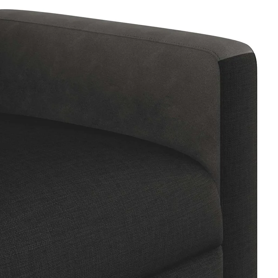 Fauteuil inclinable de massage électrique Noir Tissu - 14