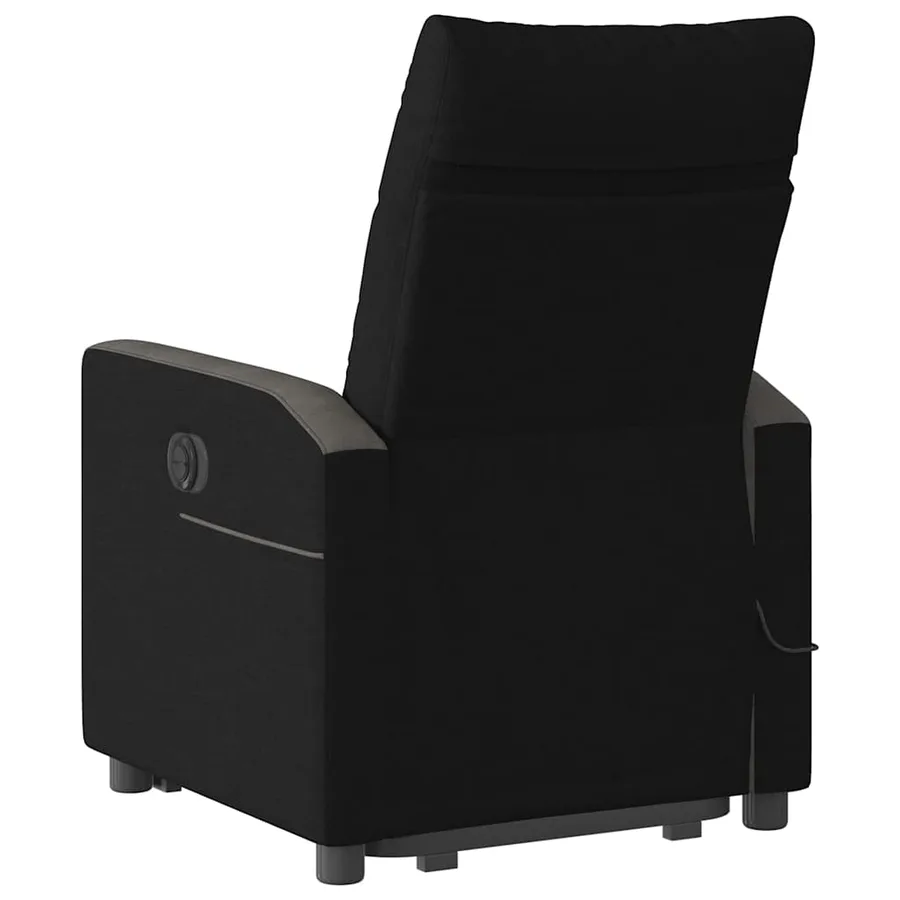 Fauteuil inclinable de massage électrique Noir Tissu - 7