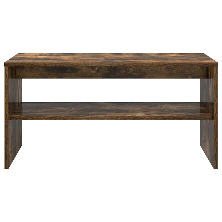 Meuble TV chêne fumé 80x40x40 cm bois d'ingénierie - 5