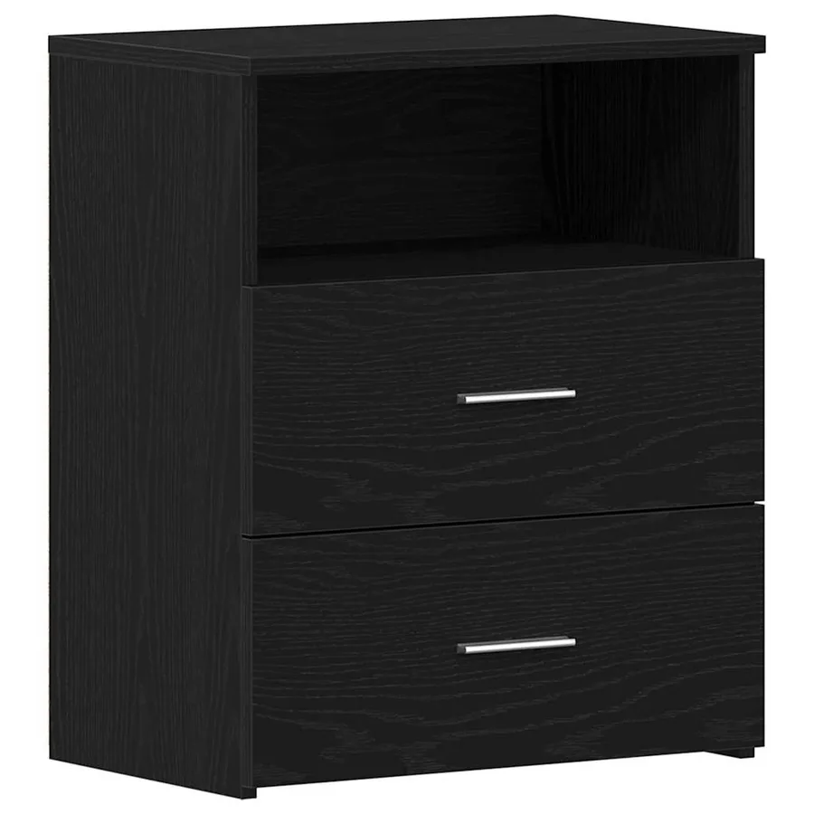 Table de nuit 2 pcs Chêne noir 50 x 32 x 60cm Bois d'ingénierie - 2