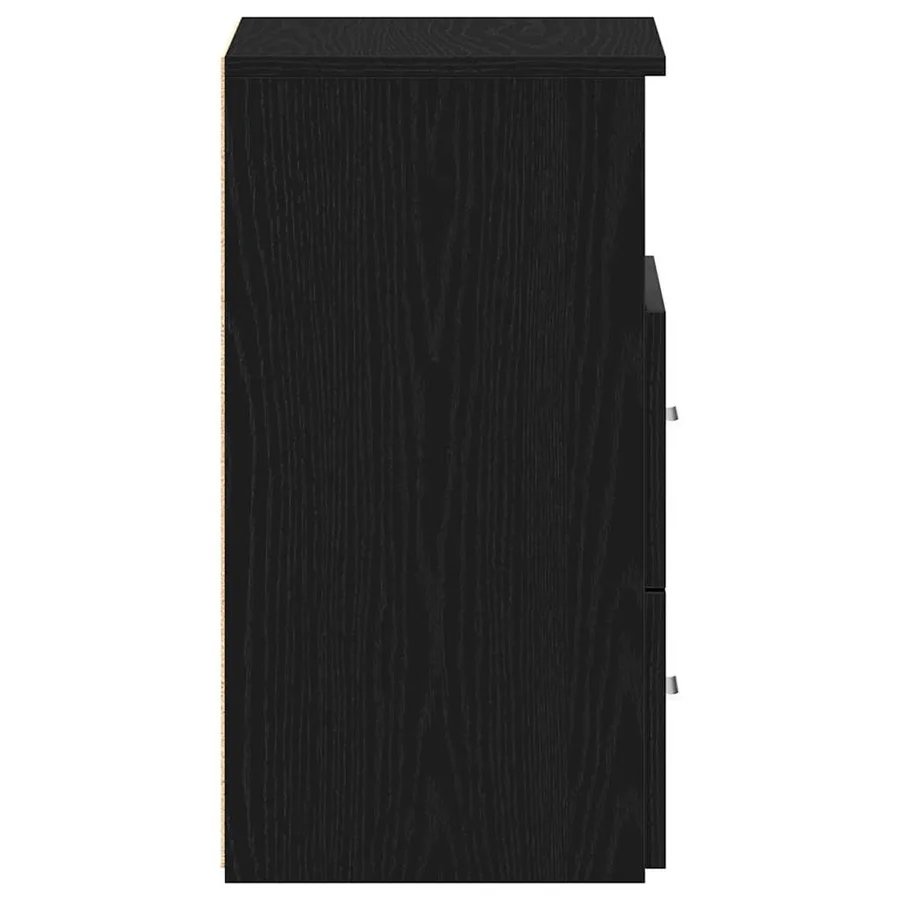 Table de nuit 2 pcs Chêne noir 50 x 32 x 60cm Bois d'ingénierie - 9