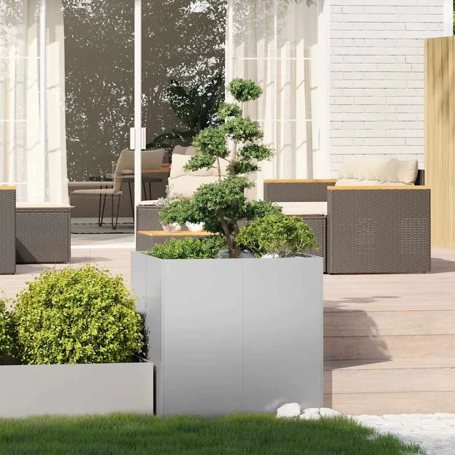 Jardinière 80x80x80 cm acier galvanisé - 3