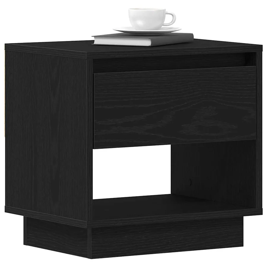 Table de nuit avec tiroir 2 pcs Chêne noir 45 x 34 x 44 cm - 3