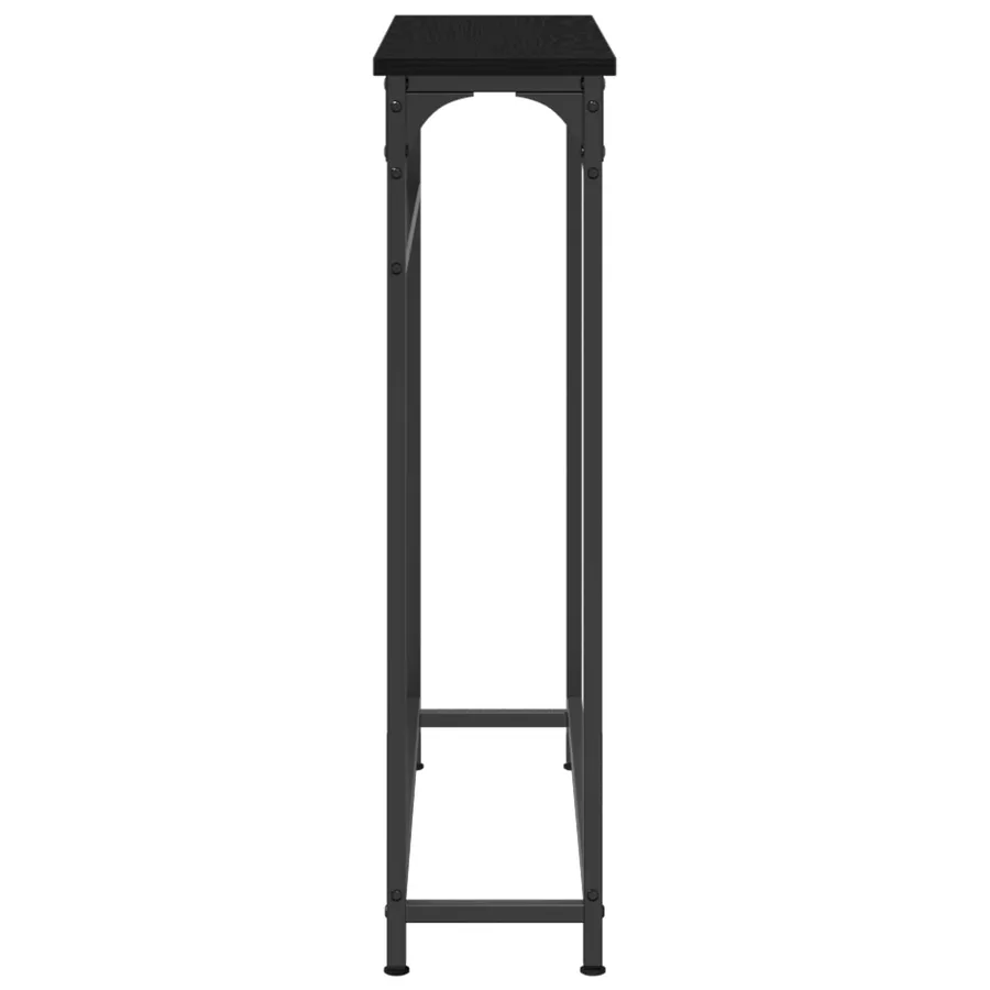 Table console Chêne noir 75 x 19,5 x 75 cm Bois d'ingénierie - 6